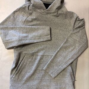lululemon athletica Textured Double Knit Gray Quilted Pullover Hoodie